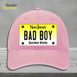 Bad Boy New Jersey Novelty License Plate Hat Unconstructed Cotton / Pink