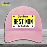 Best Mom New Jersey Novelty License Plate Hat Unconstructed Cotton / Pink