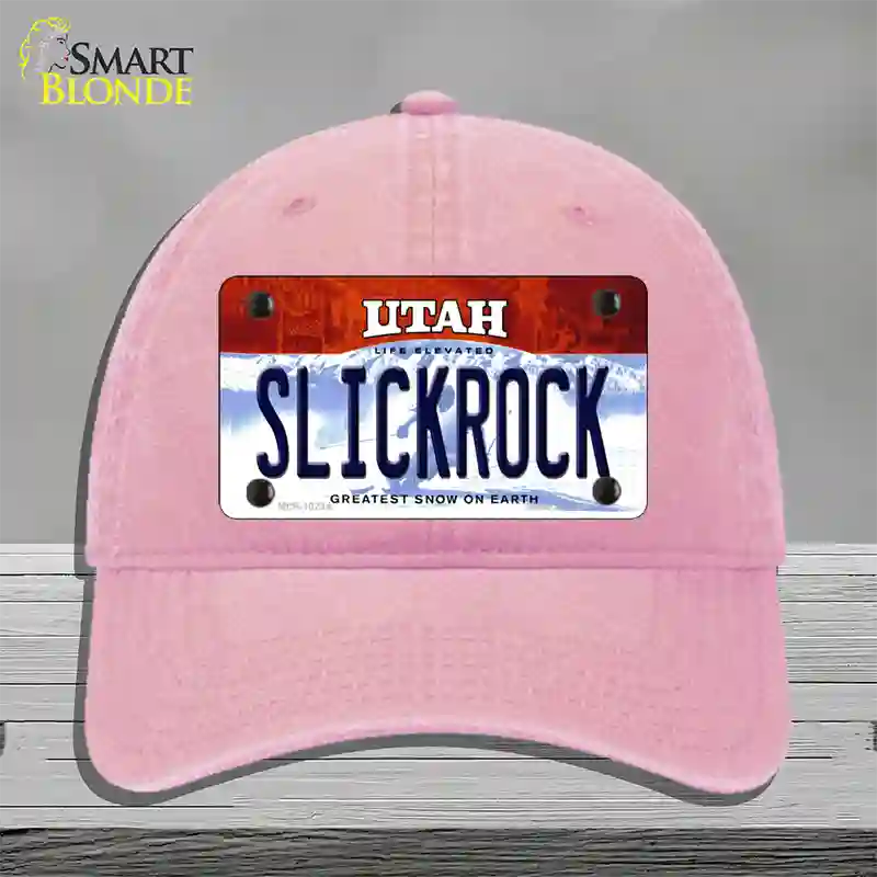 Slickrock Utah Novelty License Plate Hat Unconstructed Cotton / Pink