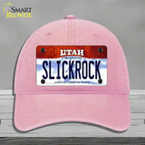 Slickrock Utah Novelty License Plate Hat Unconstructed Cotton / Pink