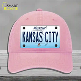 Kansas City Missouri Novelty License Plate Hat Unconstructed Cotton / Pink