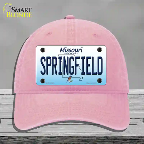 Springfield Missouri Novelty License Plate Hat Unconstructed Cotton / Pink