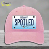 Spoiled Missouri Novelty License Plate Hat Unconstructed Cotton / Pink