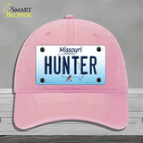 Hunter Missouri Novelty License Plate Hat Unconstructed Cotton / Pink