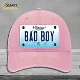 Bad Boy Missouri Novelty License Plate Hat Unconstructed Cotton / Pink