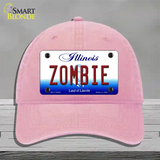 Zombie Illinois Novelty License Plate Hat Unconstructed Cotton / Pink