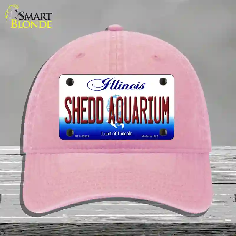 Shedd Aquarium Illinois Novelty License Plate Hat Unconstructed Cotton / Pink