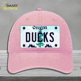 Ducks Oregon Novelty License Plate Hat Unconstructed Cotton / Pink