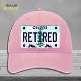 Retired Oregon Novelty License Plate Hat Unconstructed Cotton / Pink