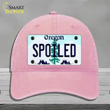 Spoiled Oregon Novelty License Plate Hat Unconstructed Cotton / Pink