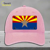 Arizona Big Star State Flag Novelty License Plate Hat Unconstructed Cotton / Pink