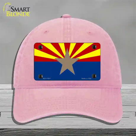 Arizona Big Star State Flag Novelty License Plate Hat Unconstructed Cotton / Pink