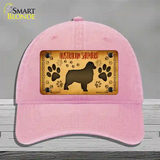 Australian Shepherd Novelty License Plate Hat Unconstructed Cotton / Pink