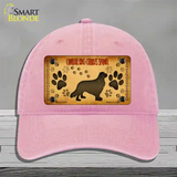 Cavalier King Charles Spaniel Novelty License Plate Hat Unconstructed Cotton / Pink