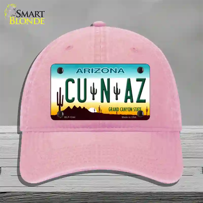 Cu N Az Novelty License Plate Hat Unconstructed Cotton / Pink