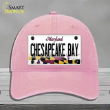 Chesapeake Bay Maryland Novelty License Plate Hat Unconstructed Cotton / Pink