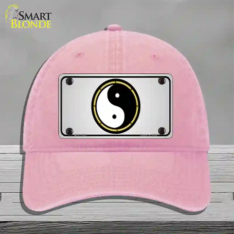 Yin And Yang Novelty License Plate Hat Unconstructed Cotton / Pink