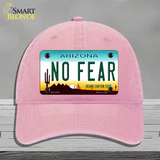 No Fear Arizona Novelty License Plate Hat Unconstructed Cotton / Pink