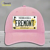 Fremont Nebraska Novelty License Plate Hat Unconstructed Cotton / Pink