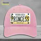 Princess Nebraska Novelty License Plate Hat Unconstructed Cotton / Pink