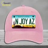 N Joy Arizona Novelty License Plate Hat Unconstructed Cotton / Pink