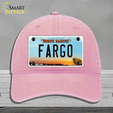 Fargo North Dakota Novelty License Plate Hat Unconstructed Cotton / Pink