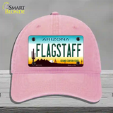 Flagstaff Arizona Novelty License Plate Hat Unconstructed Cotton / Pink