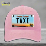 Taxi North Dakota Novelty License Plate Hat Unconstructed Cotton / Pink