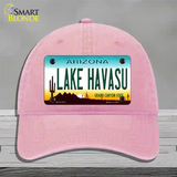 Lake Havasu Arizona Novelty License Plate Hat Unconstructed Cotton / Pink