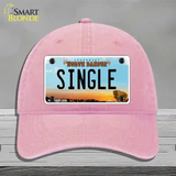 Single North Dakota Novelty License Plate Hat Unconstructed Cotton / Pink