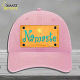 Namaste Novelty License Plate Hat Unconstructed Cotton / Pink