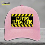 Caution Flying Mud Novelty License Plate Hat Unconstructed Cotton / Pink