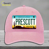 Prescott Arizona Novelty License Plate Hat Unconstructed Cotton / Pink