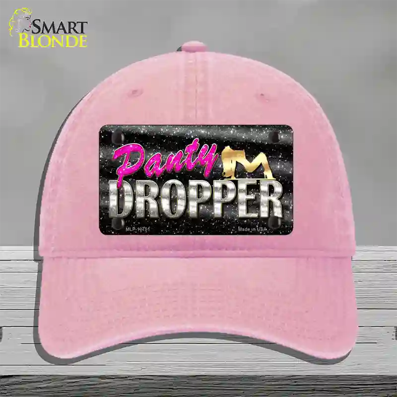 Panty Dropper Novelty License Plate Hat Unconstructed Cotton / Pink