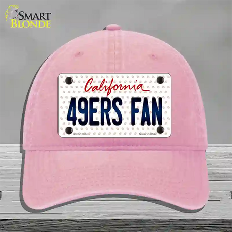 49ERS Fan California Novelty License Plate Hat Unconstructed Cotton / Pink