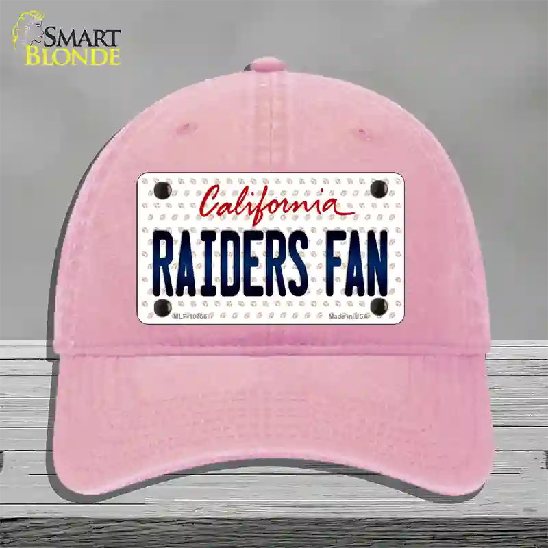 Raiders Fan California Novelty License Plate Hat Unconstructed Cotton / Pink