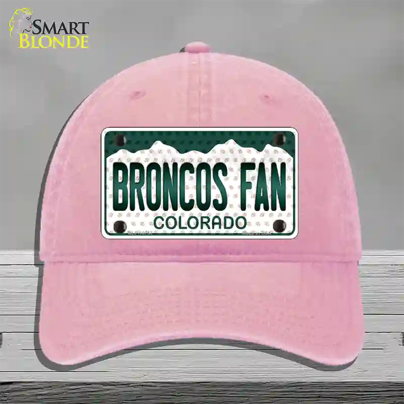 Broncos Fan Colorado Novelty License Plate Hat Unconstructed Cotton / Pink