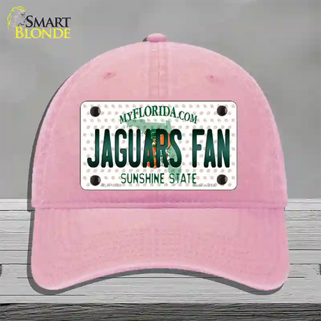 Jaguars Fan Florida Novelty License Plate Hat Unconstructed Cotton / Pink