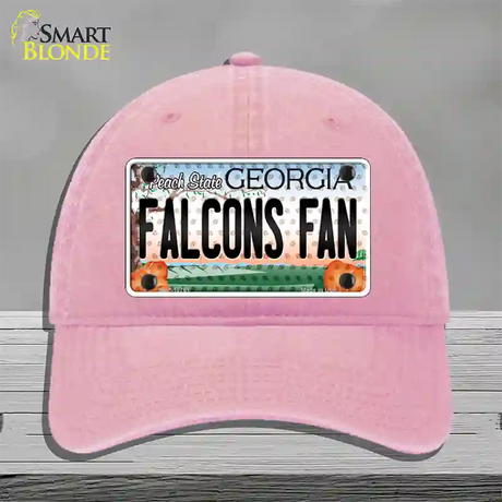 Falcons Fan Georgia Novelty License Plate Hat Unconstructed Cotton / Pink