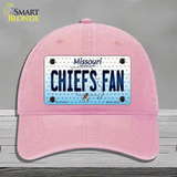 Chiefs Fan Missouri Novelty License Plate Hat Unconstructed Cotton / Pink