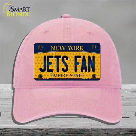 Jets Fan New York Novelty License Plate Hat Unconstructed Cotton / Pink