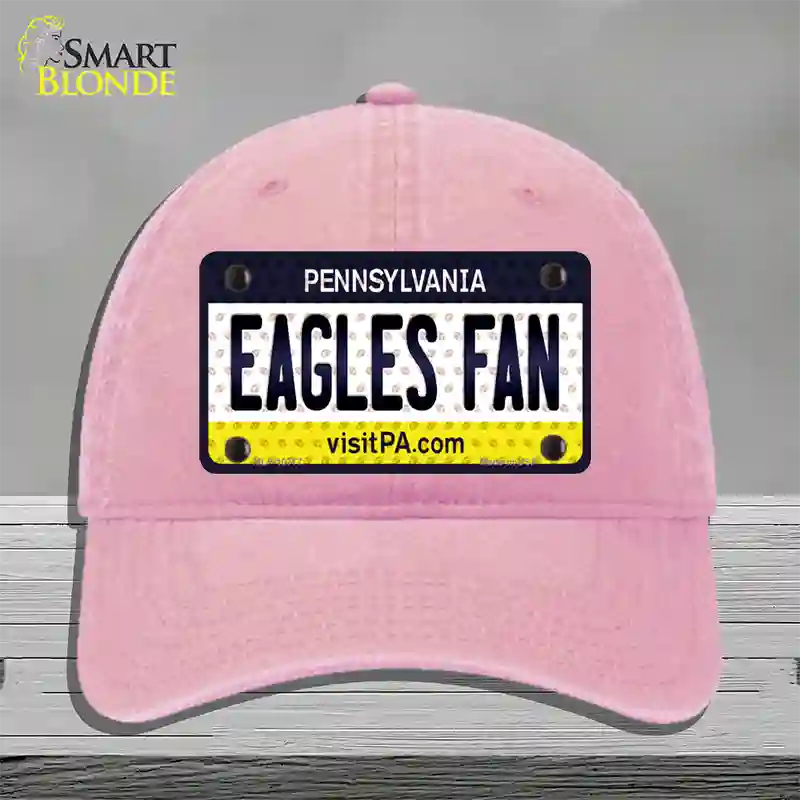 Eagles Fan Pennsylvania Novelty License Plate Hat Unconstructed Cotton / Pink