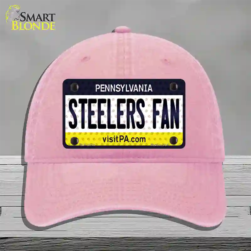 Steelers Fan Pennsylvania Novelty License Plate Hat Unconstructed Cotton / Pink