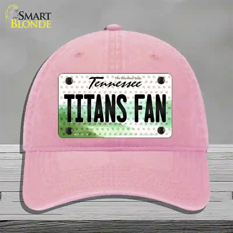 Titans Fan Tennessee Novelty License Plate Hat Unconstructed Cotton / Pink