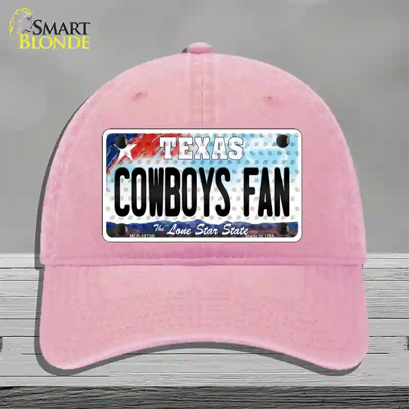 Cowboys Fan Texas Novelty License Plate Hat Unconstructed Cotton / Pink