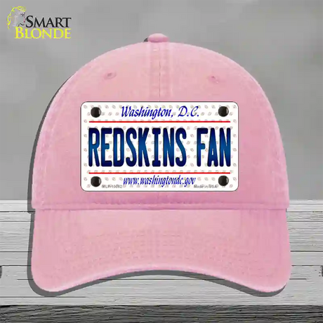 Redskins Fan Washington DC Novelty License Plate Hat Unconstructed Cotton / Pink