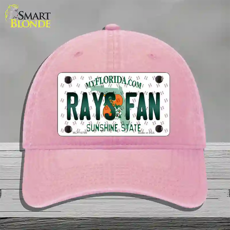 Rays Fan Florida Novelty License Plate Hat Unconstructed Cotton / Pink