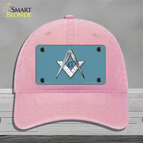 Masons Logo Novelty License Plate Hat Unconstructed Cotton / Pink