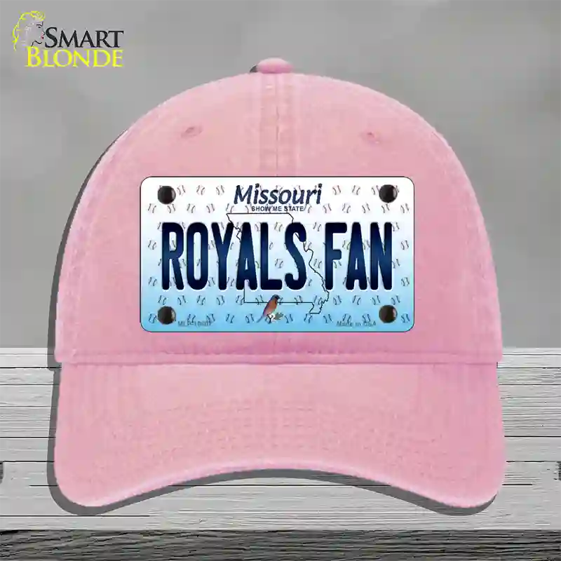 Royals Fan Missouri Novelty License Plate Hat Unconstructed Cotton / Pink