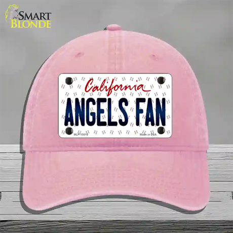 Angels Fan California Novelty License Plate Hat Unconstructed Cotton / Pink